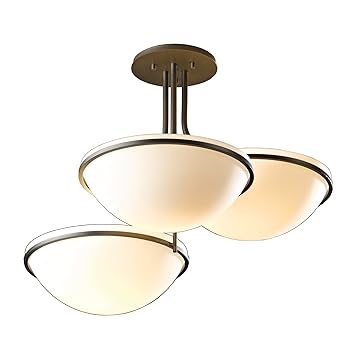 Hubbardton Forge 124255 03 Zx27 Moonband Triple Bowl Semi Flush