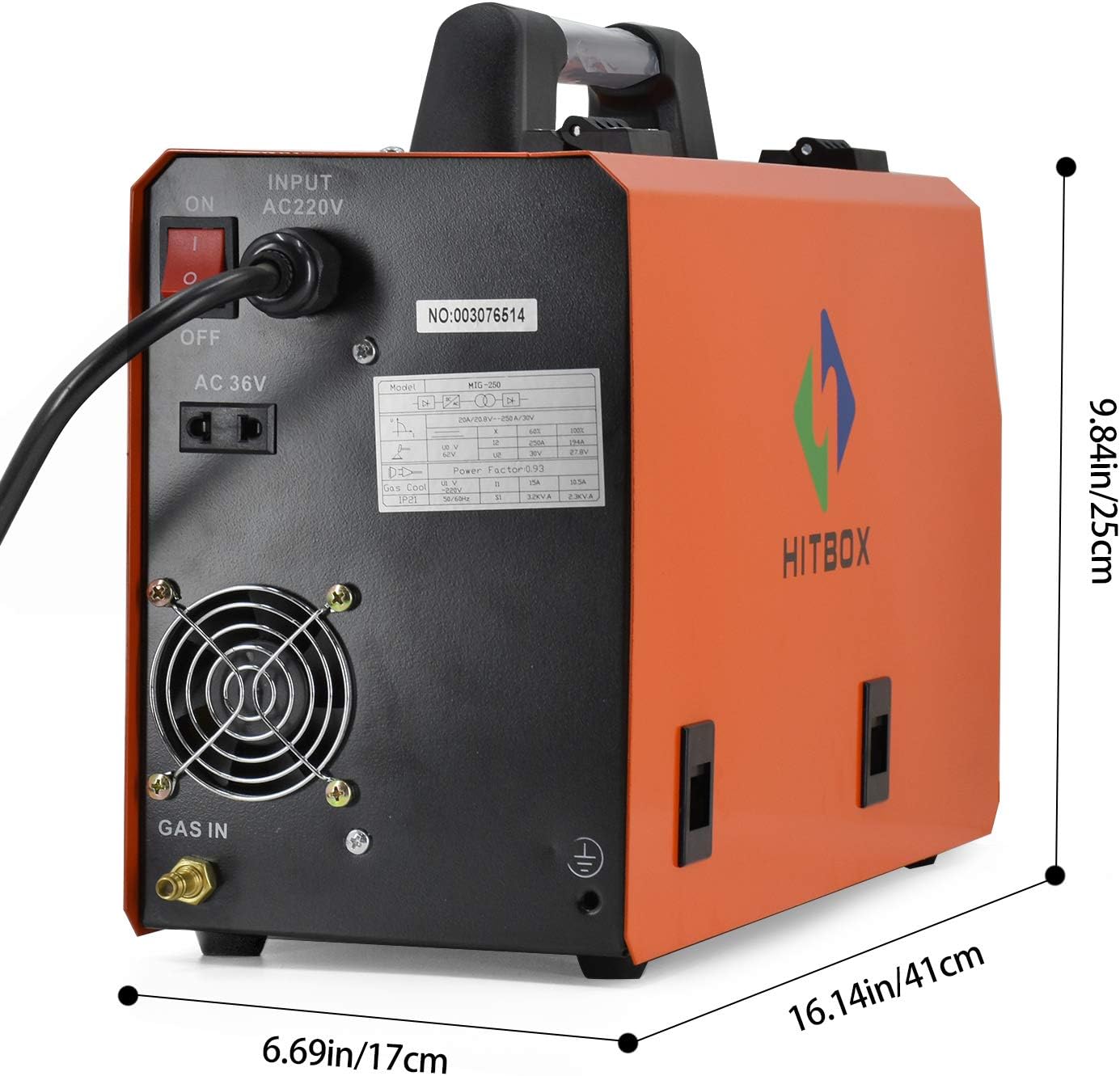 HITBOX New Arrival Mig Welder MIG TIG ARC Welding Machine Gas Gasless Welder 220V Mig Welding Machine 3 in 1 MIG250 - - 