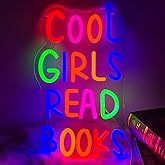 Cool Girl Read Books Neon Sign for Classroom Decor, Classroom LED Light, Bookish Girl Room Wall Decor Party Decorations Study