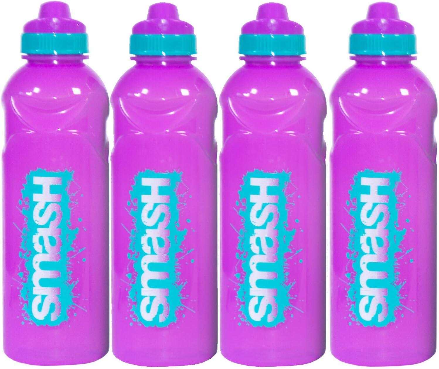 Set of 4 Colour BPA Free 500ml Plastic Water Drink Bottles School Kids