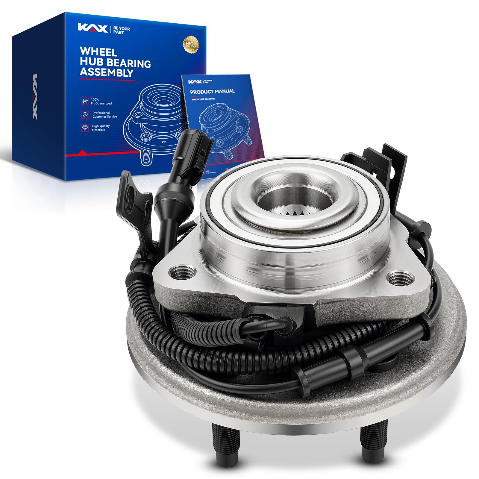 Photo 1 of KAX 515078 Front Wheel Bearing & Hub Assembly, 5-Lug, w/ABS, Fits Ford Explorer 2006–2010, Mercury Mountaineer 2006–2010, Explorer Sport Trac 2007–2010