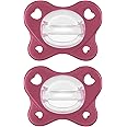 Chicco PhysioForma® Dual Soft One-Piece Orthodontic Silicone Pacifier for Babies 16-24 Months | BPA & Latex Free | Reusable Case | Mulberry, 2pk