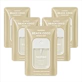 Touchland Beach Coco Hydrating Hand Sanitizer Spray, 5 Pack Travel Size | TSA ready Power Mist with skincare benefits. Tropical and fresh scent, transporting you to sun-drenched shores.