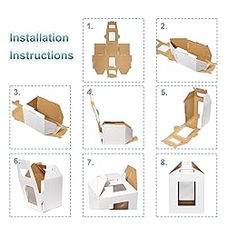 Wowxyz 8 Pack Tall Cake Boxes for Tier Cakes