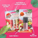 Malibu Sun SPF 30 Lip Balm Trio Vanilla Tropical Strawberry 3 x 5g view 3
