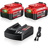 POWTREE Upgrade CMCB206 2Pack 7.0Ah 20V Replacement Battery and Charger for V20 Craftsman 20V Battery MAX CMCB204 CMCB202 CMCB201 CMCD700C1 CMCS500B CMCB205 High Capacity with Charger