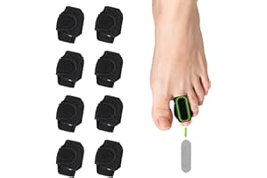 8pcs Toe Hammer Corrector for Women & Men, Toe Straighteners Splints & Wraps Brace for Bent Curled Crooked and Broken Toes Su