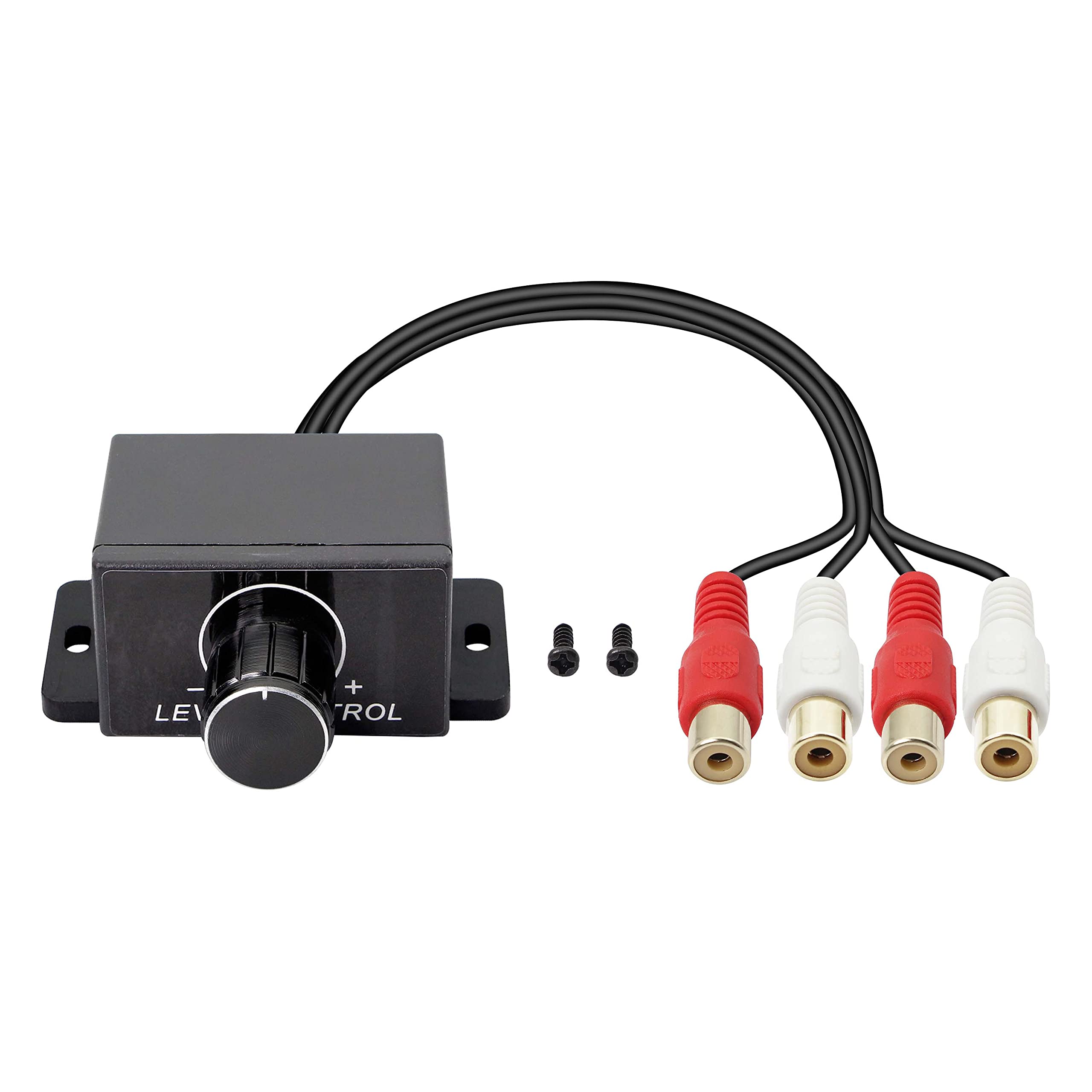 Photo 1 of XMSJSIY Universal RCA Level Controller Car Audio Amplifier RCA Audio Adjuster Bass Boost Volume Control Knob and Cable for Car Motorcycle Speakers Home Theater