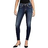 Silver Jeans Co. Womens Infinite Fit Mid Rise Skinny Leg Jeans