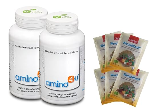 2x Amino4u (=240 Presslinge) + GRATIS 6x Wurzelkraftprobe