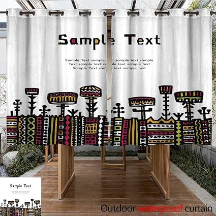 Amazon Com Renteriadecor Home Patio Outdoor Curtain Funky