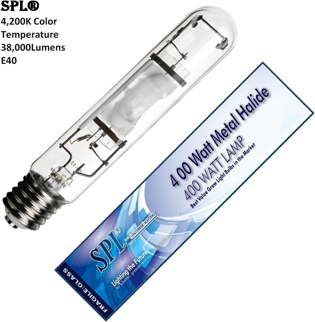 SPL Horticulture Stmb 1000 Hydroponic 400w Watt Metal Halide Mh Grow Light Bulb Lamp for Magnetic and Digital Ballast