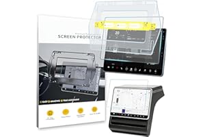 Tarrahow Tesla Matte Screen Protector for Model Y Juniper & Model 3 Highland [2024-2026] | 9H Tempered Glass,Anti-Glare Day/N