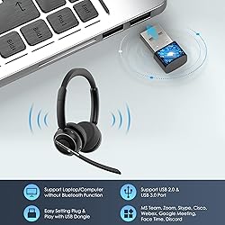PrancyBt Wireless Headset, Bluetooth Headset with
