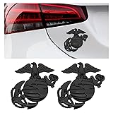 Dickno 2PCS US Marine Corps Car Emblem, 3D Military