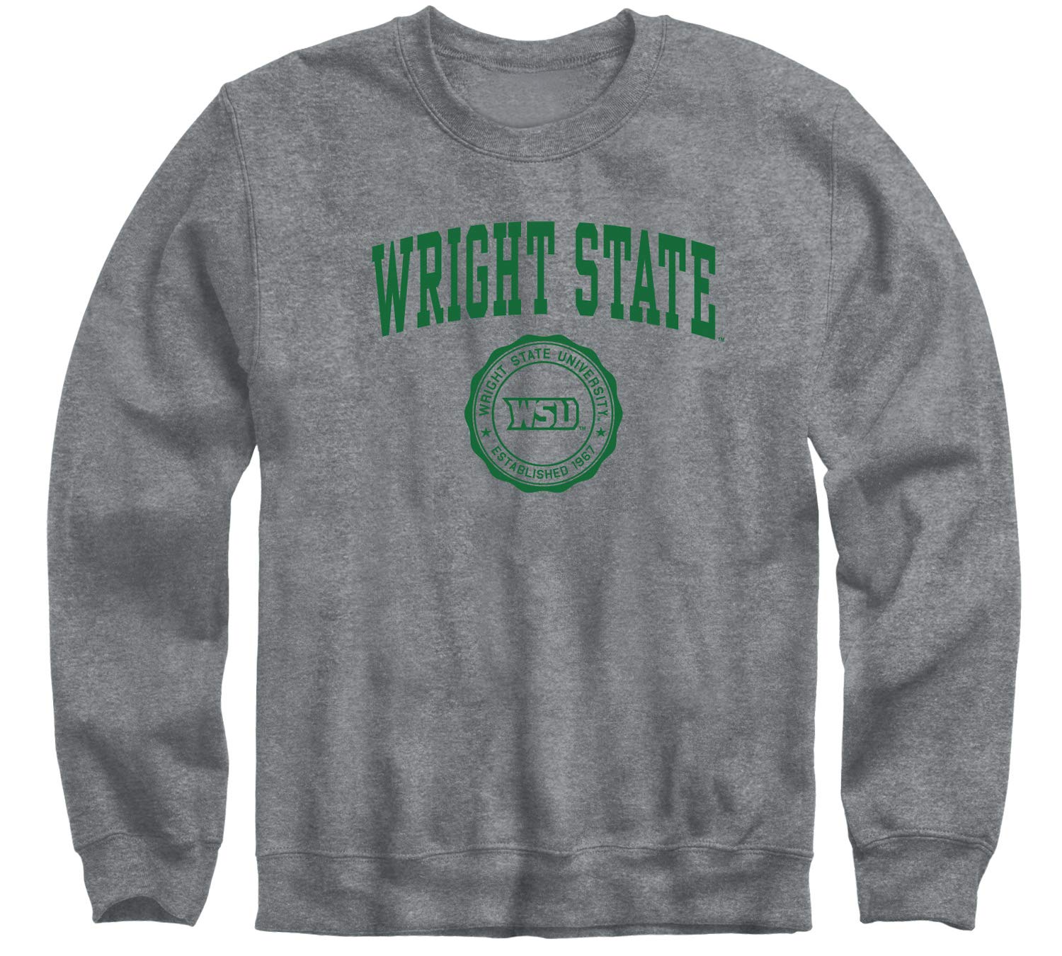 Barnesmith Wright State University Raiders Crewneck Sweatshirt, Heritage, Charcoal Grey, Small Image