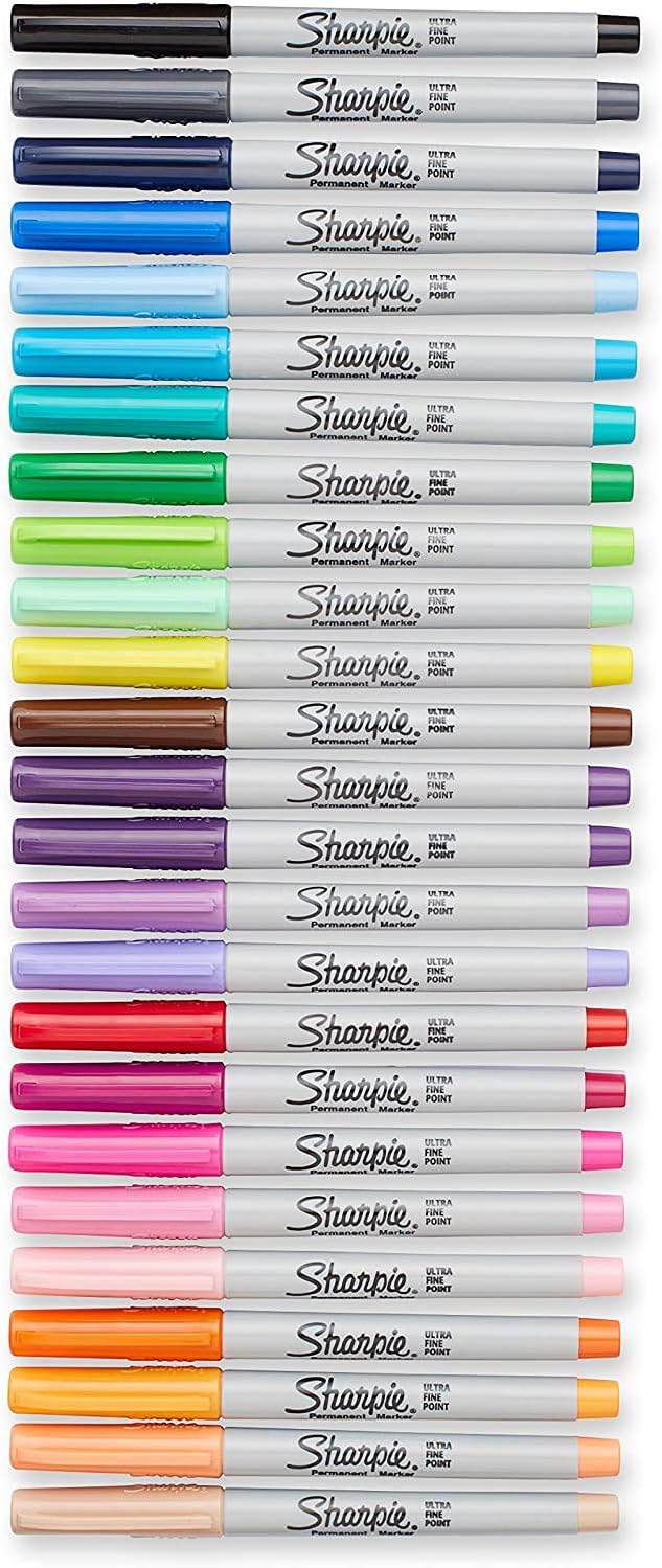 Sharpie 75847 Permanent Markers, Ultra Fine Point, Assorted Colors, 24Count eBay