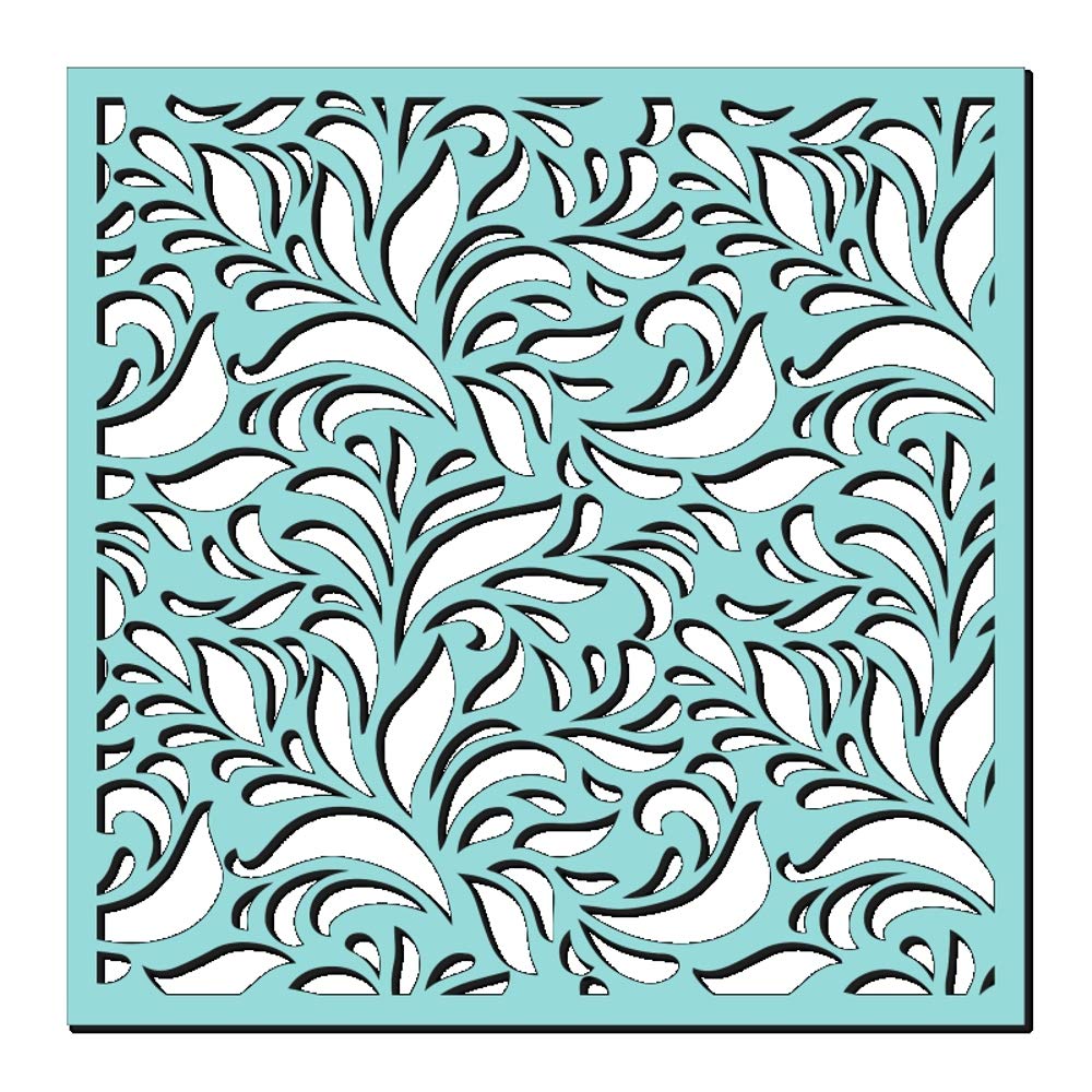 Sweet Dixie Fern Flourish Stencil, 6 x 6-Inch,SDST0018