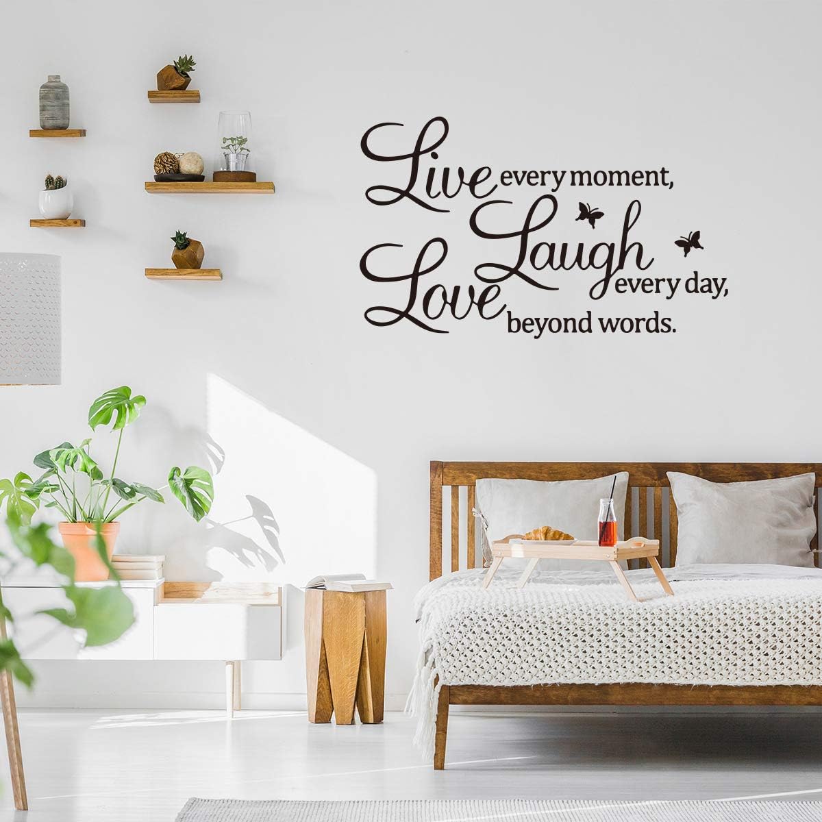 Rertcioph Live Every Moment,Laugh Every Day,Love Beyond Words,Wall Sticker Motivational Wall Decals,Family Inspirational Wall Stickers Quotes: Arts, Crafts & Sewing