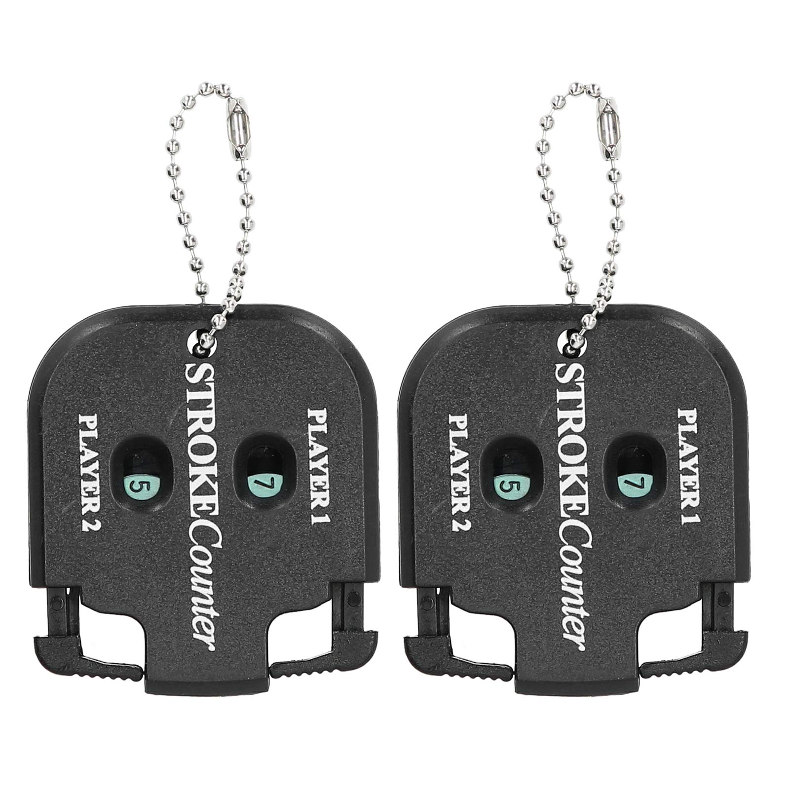 2pcs Mini Golf Score Counter - Portable 2 Digits Golf Score Shot Stroke Counter Clicker Putt Tally Keeper Golf Score Indicator with Key Chain for Golf Game Scorekeeper Outdoor Sport Scoreboard
