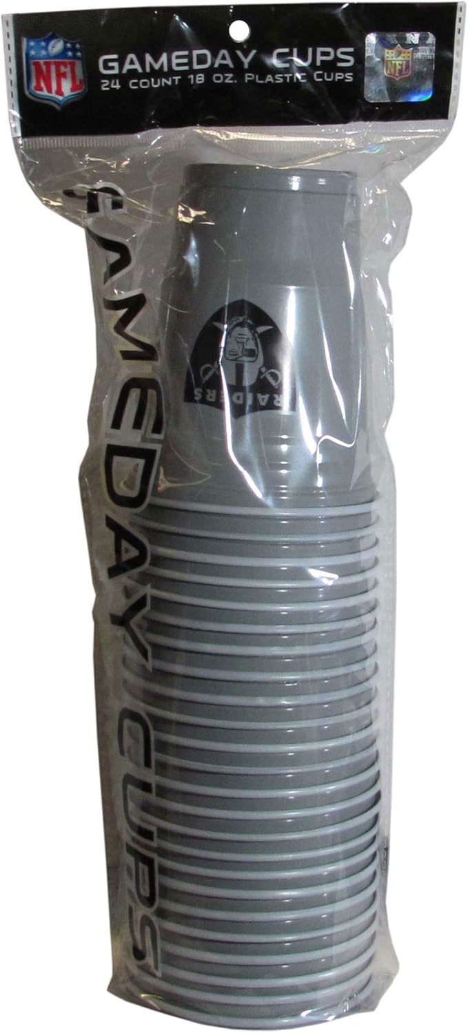 Siskiyou Sports NFL Oakland Raiders Plastic Game Day Cups 2 Sleeves of 18 (36 Cups) : Clothing