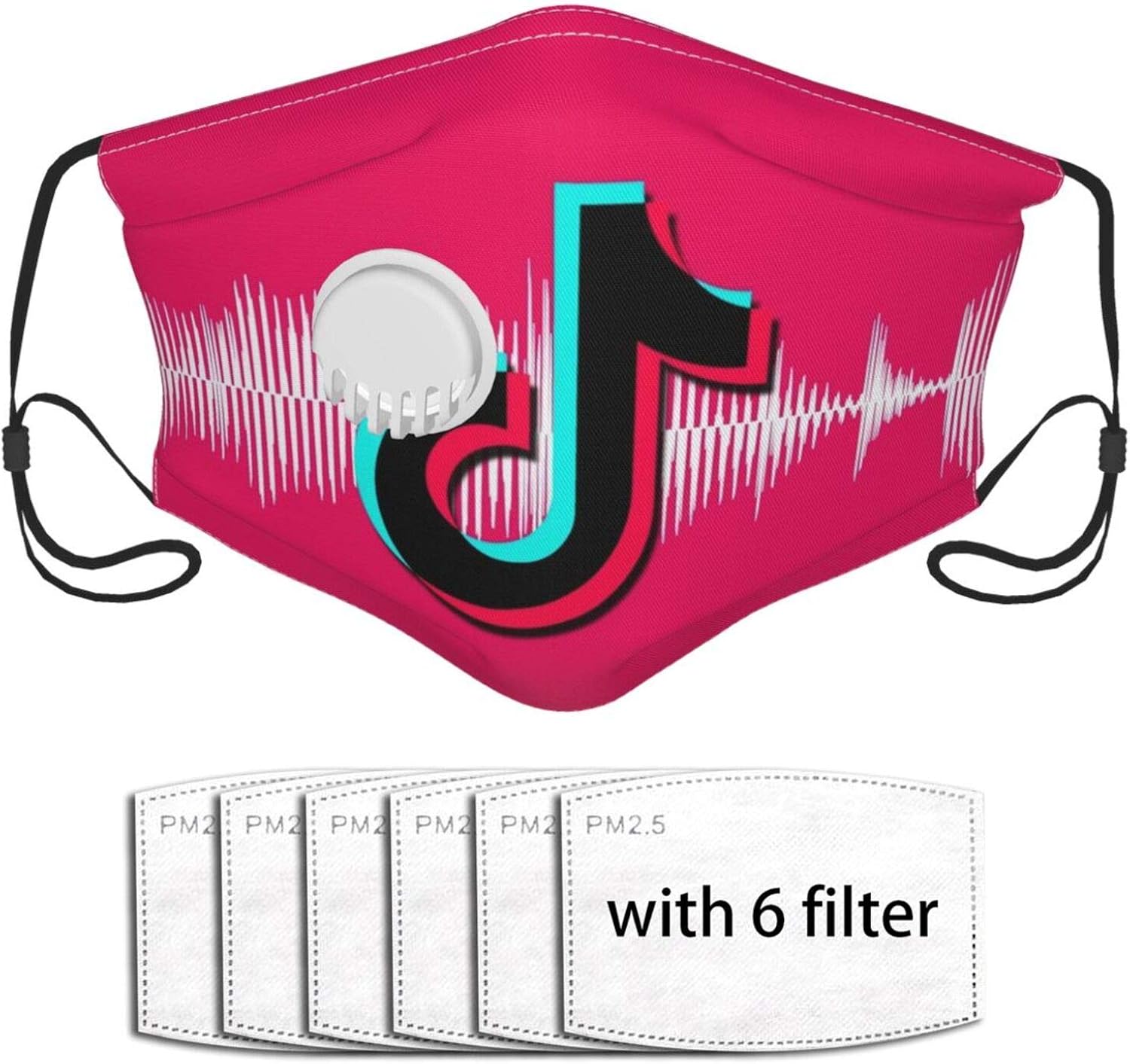 Facial Scarf, TIKTok Video Logos Windproof Scarf, Safety Face Nose