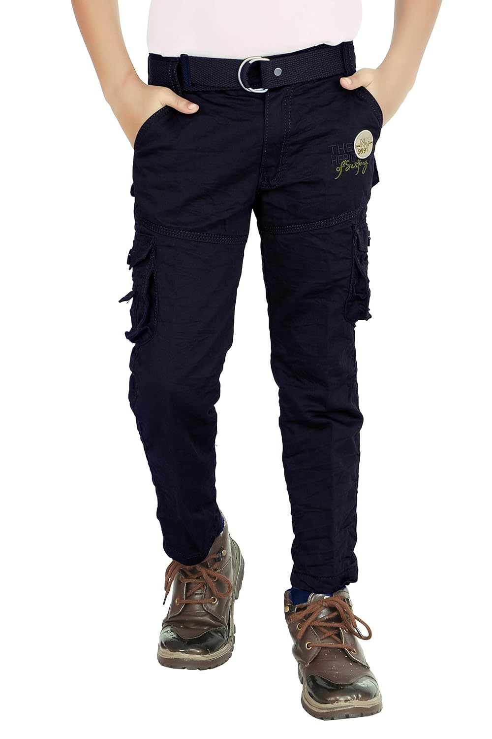 Buy ADBUCKS Navy Blue Boys Cotton Cargo Pant at Amazon.in