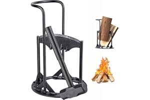 Heavy Duty Wood Splitter 10x14.5in, Heavy Duty Log Splitters for Firewood 7LB, Optimech Manual Kindling Cutter Splitting Cracker Tool for Outdoor Home Garden