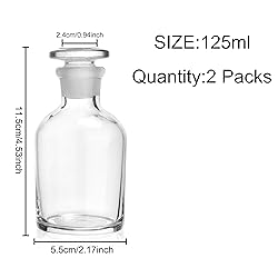Kestun 2 Packs Glass Reagent Bottle,Narrow Mouth