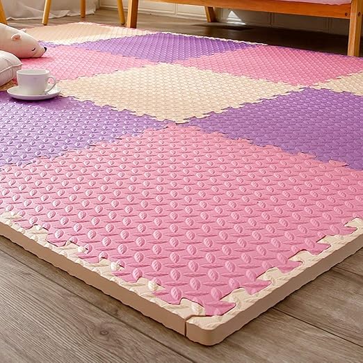 pink foam play mat