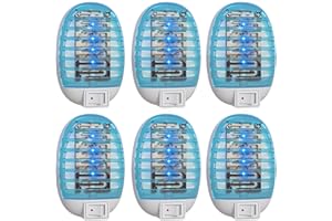 WACIEO Indoor Bug Zappers, Electronic Insect Killer, Mosquitoes Killer, Electronic Mosquito Zapper Gnat Traps with LED Light for Living Room, Home, Kitchen, Bedroom, Baby Room, Office（6 PSC）