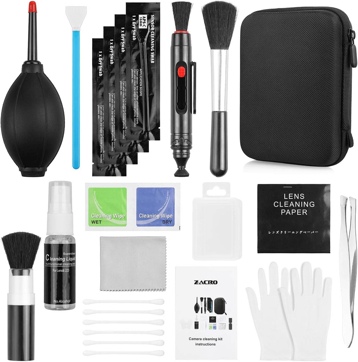 Zacro 14 Piece Camera Cleaning Kit for Computer, Mobile Phone, Digital Camera, Notebook