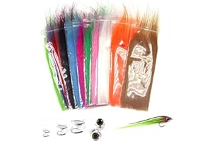 Greatfishing 13packs Mix Color Long Fiber Fly Tying Materials Streamer Fly Tying Material