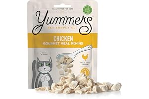 Yummers Premium Chicken Meal Mix-Ins, 2.5 oz - Flavor Cat Food Topper for Dry Food - Add Ins, Meal Toppers, Treat Mix - Freeze-Dried for Maximum Flavor - All-Natural & Free of Preservatives