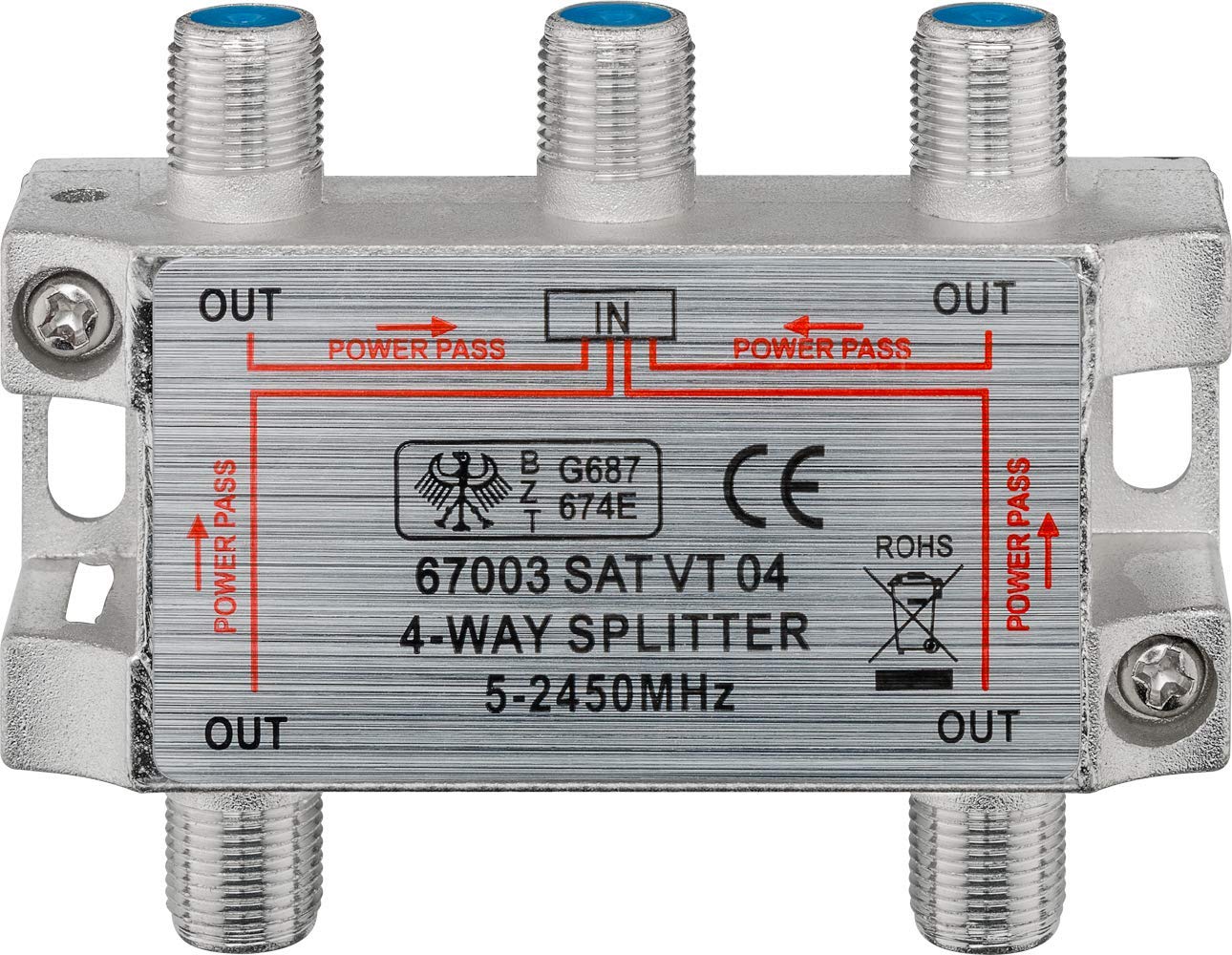 Goobay 67003 SAT-Splitter, 4-Way