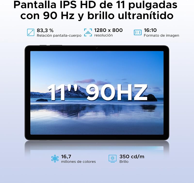 Tab G6 Android 16 Tablet 11 Pulgadas, 30GB+256GB/2TB, 4G LTE Dual, Octa-Core Batería 8000mAh Tablet Android, Pantalla HD+ 90Hz Tablet con Sim, Cámara 13MP, Gemini AI/Face ID/5G WiFi/GPS/3.5mm Audio