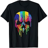 Colorful melting skull skull T-Shirt