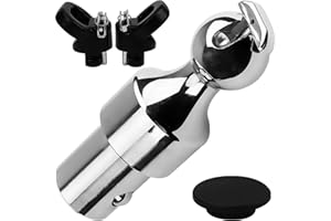 FEXHULL 60638 Puck System Gooseneck Hitch Ball with 2 Safety Chain Anchor Kit Fit for Dodge RAM 2500 3500 2013-2023, 38000 lbs GTW/ 9500 lbs VTW, 2-5/16-Inch Gooseneck Ball