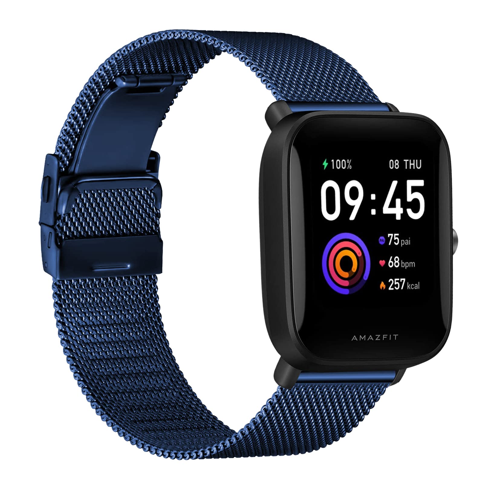 YHC 20mm Strap for Amazfit Bip/Bip U/Bip U Pro/Bip S/Bip Lite,Watchband Bracelet Wacth Strap Compatible with Amazfit GTS/GTS 2/GTS 3… (Blue)