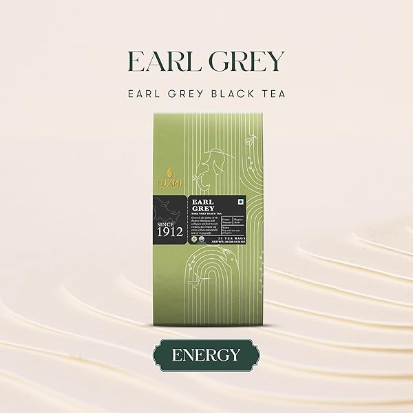 LUXMI ESTATES GARO HILLS EARL GREY TEA 25 TEA BAGS (50G) PACK | CERTIFIED ORGANIC BLACK TEA