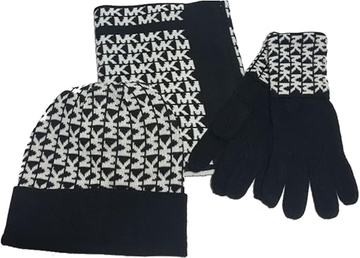 mk gloves and scarf