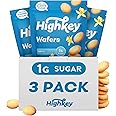 HighKey Gluten Free Vanilla Wafer Cookies - 3 Pack Low Carb Keto Snack Sugar Free Dessert Diabetic Snacks Healthy Diet Friend
