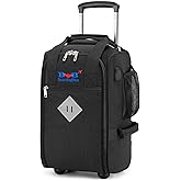 17x10x9 Inches United Airlines Rolling Personal Item Under Seat Travel Bag Suitable For Major Airlines, Not Suitcase, Rolling Travel Bag Design (Black)