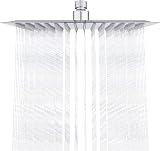 Ibergrif M20297 10 Inch Square Rain Shower Head Stainless Steel Chrome