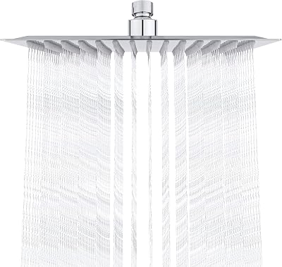 Ibergrif M20297 10 Inch Square Rain Shower Head Stainless Steel Chrome