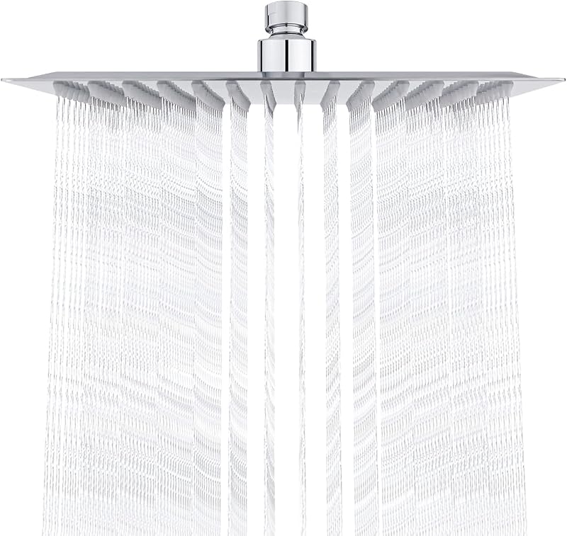 Ibergrif M20297 10 Inch Square Rain Shower Head Stainless Steel Chrome