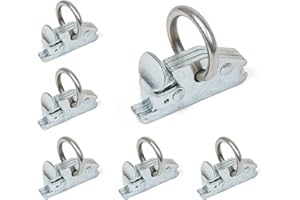 PowerTye E-Track O-Ring Fittings - Heavy-Duty 1.5in Diameter O-Ring - 2,000 lb Working Load Limit / 6,000 lb. Breaking Strength - 6-Pack