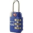 Lewis N. Clark Travel Sentry TSA-Approved Luggage Lock, Large 3 Dial Combination with Easy Read Dials - Blue