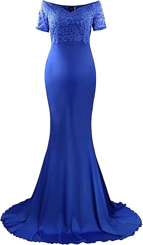 maternity casual lace off shoulder dress