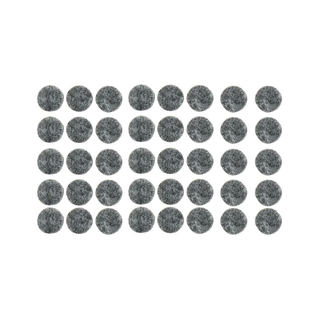 sourcing map Furniture Pads Round Self-stick Non-slip Anti-scratches Felt Pads Floors Protector 15mm Dia 40pcs for Home Gray
